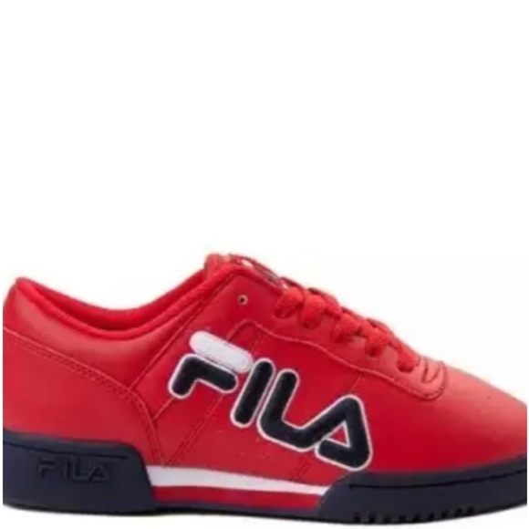Fila Original Fitness Classic Retro Casual Athletic Shoes Red Size 5 Lace - Picture 2 of 9